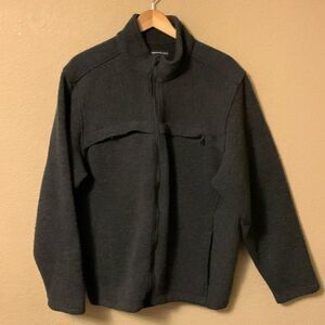 Exofficio Polyester/Wool Blend Men’s Zip-Up Sweatshirt Size XL Black